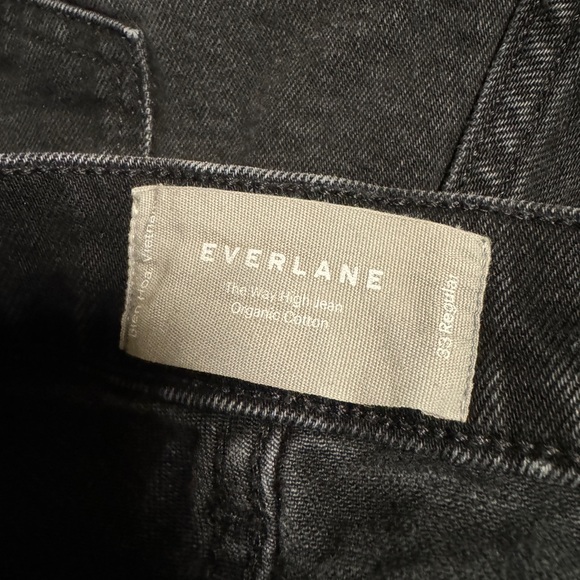 Everlane — The Way High Jean — Coal, organic cotton, size 33 regular, worn twice - Picture 4 of 5
